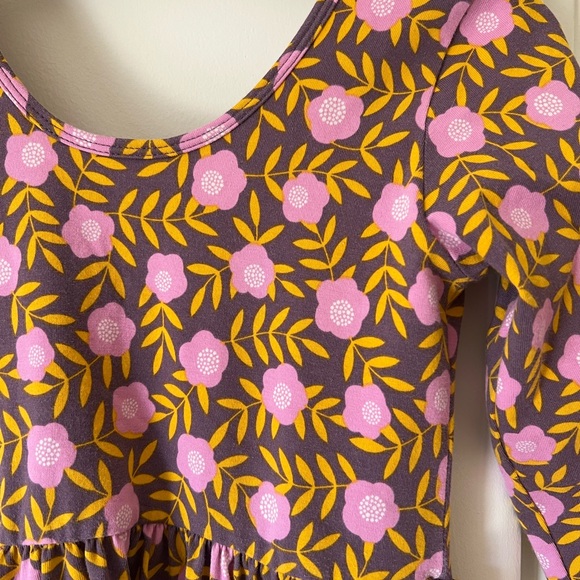 Alice + Ames Floral Kids Dress - Pink and Brown - Picture 4 of 4